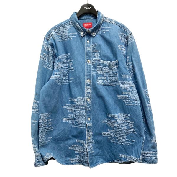 Supreme グラフィックプリント デニムシャツ L Supreme（シュプリーム） Supreme Trademark Jacquard Denim Shirt