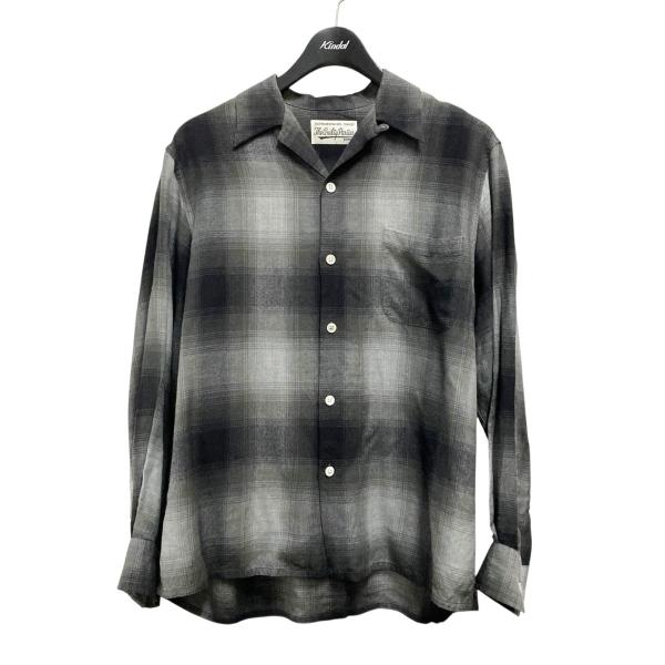 WACKO MARIA（ワコマリア） チェックシャツ ブラック×グレー サイズ：S