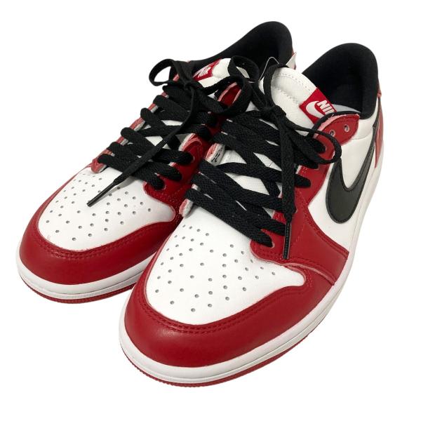 【値下げ】NIKE AIR JORDAN 1 LOW OG スニーカー HQ6998 600 ホワイト×レッド サイズ：26.5cm (和歌山店)
