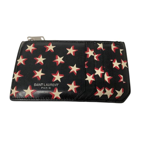値下げ】Saint Laurent Paris 星柄 カードケース GRZ458589 1218