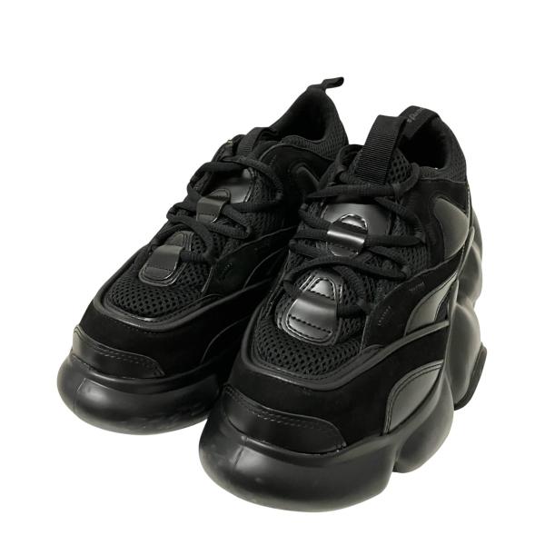 grounds 38 ブラックスニーカー grounds（グラウンズ） grounds MOOPIE JAWS スニーカー ブラック