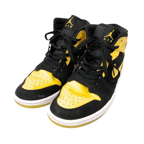 ナイキ NIKE AIR JORDAN 1 MID SE ハイカットスニーカー HJ6654 071 イエロー×ブラック サイズ：27cm