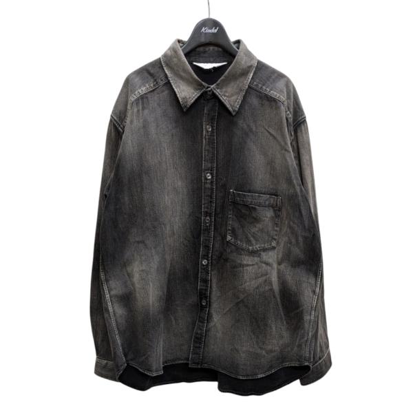 ancellm dress denim shirt シャツ アンセルム 24aw 値下げ】ANCELLM 24AW DRESS DENIM SHIRT デニムシャツ グレー