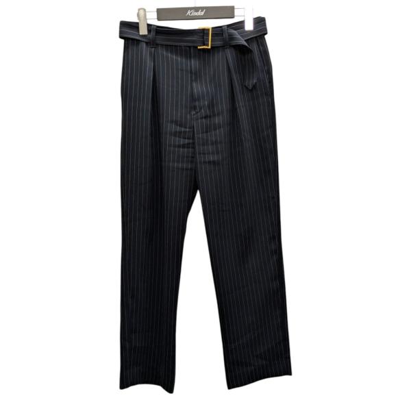 CULLNI 【値下げ】CULLNI ストライプスラックスパンツ ネイビー サイズ