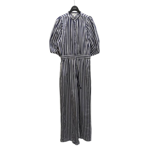 HYKE ハイク 23SS STRIPED BALLOON SLEEVE JUMPSUIT 半袖