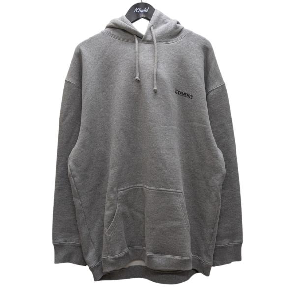 ヴェトモン オーバーサイズ プルオーバーパーカー グレー L ヴェトモン VETEMENTS プルオーバーパーカー グレー サイズ：L