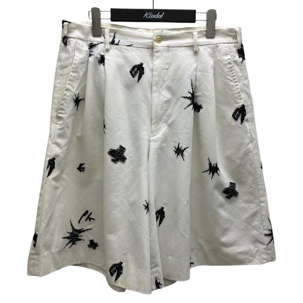 COMME des GARÇONS HOMME PLUS ホワイトパンツサイズM COMME des GARÇONS HOMME PLUS double pleat pants. Simple, high