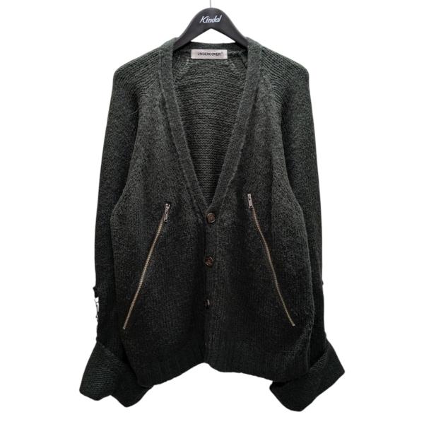 UNDERCOVER ダメージ加工 カーディガン サイズ2 グリーン UNDERCOVER