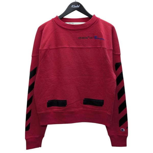 off white（オフホワイト） 【値下げ】OFFWHITE×Champion ダメージ加工 