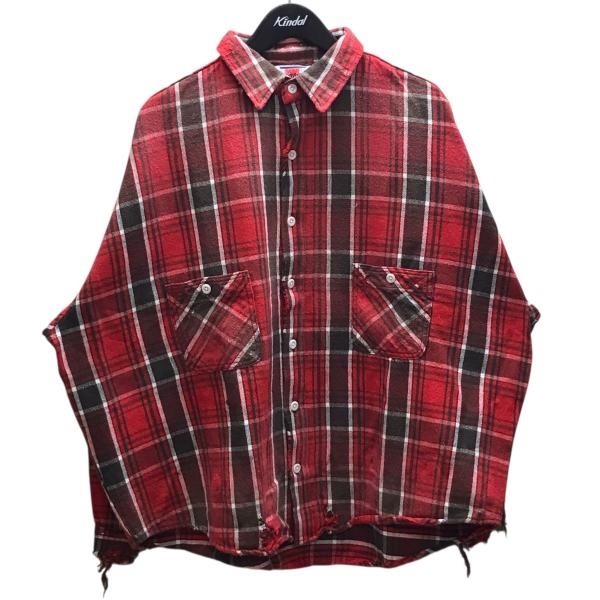 トップス SAINT MICHAEL FRANNEL SHIRT/RED GRAY FRANNEL SHIRT(RED×GRAY)(L RED×GRAY): (c)SAINT Mxxxxxx｜WILDSIDE