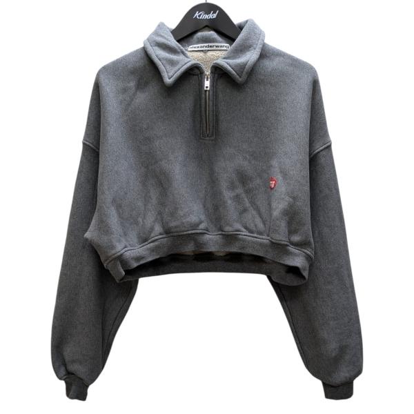 alexander wang アレキサンダーワン　スウェット　ベージュ　XS alexanderwang（アレキサンダー・ワン） ハーフジップスウェット