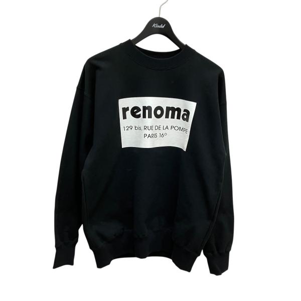クチュールドアダム couture d’adam renoma SWEAT SHIRT プリントスウェット 22AW-050 ブラック サイズ：38
