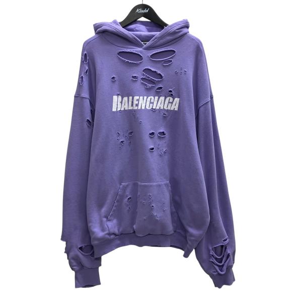 BALENCIAGA（バレンシアガ） プルオーバーパーカー パープル サイズ：M