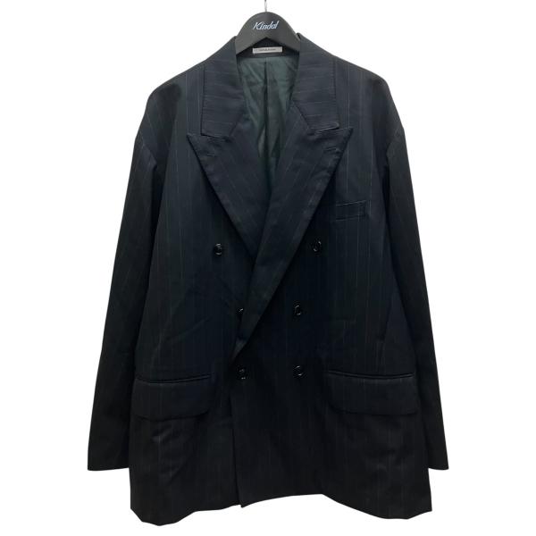 クチュールドアダム COUTURE D’ADAM 26SS ピンストライプダブルジャケット ブラック サイズ：42