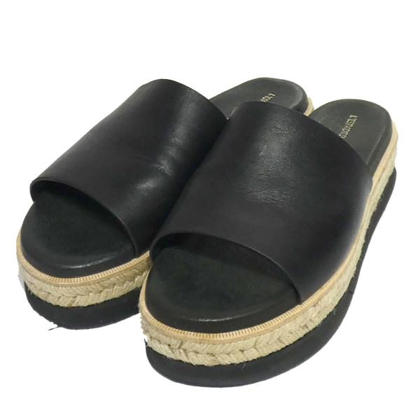 【値下げ】L’Espadrille Tropezienne エスパドリーユサンダル ブラック サイズ：36 (名古屋栄店)