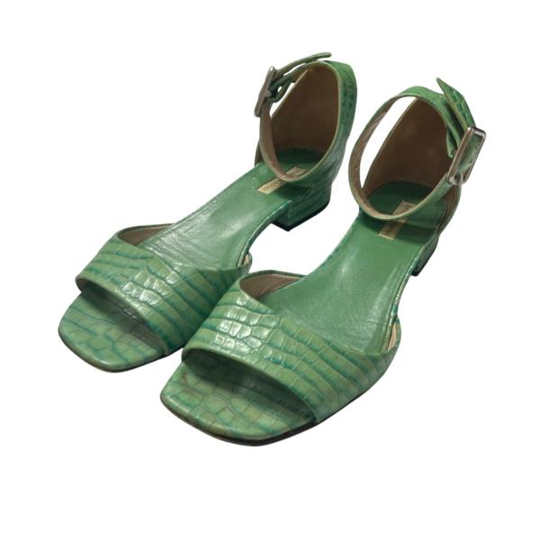DRIES VAN NOTEN ドリスヴァンノッテン ビーズ サンダル 緑 39 