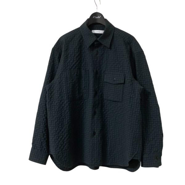 Cornier WOOL GABARDINE PULLOVER Sサイズ Super130's RESISTED YARN DYED WOOL GABARDINE PULLOVER｜BLACK