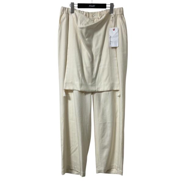 値下げ】Midorikawa 25SS SILK STRIPE APRON EASY PANTS シルク
