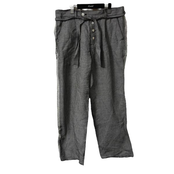 パンツ Midorikawa 24SS ミドリカワ Midorikawa 24SS LINEN PAPER EASY PANTS 千鳥格子パンツ