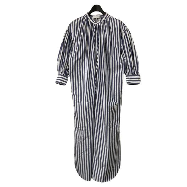 HYKE ハイク 22SS T／C STRIPED GATHERED DRESS シャツ