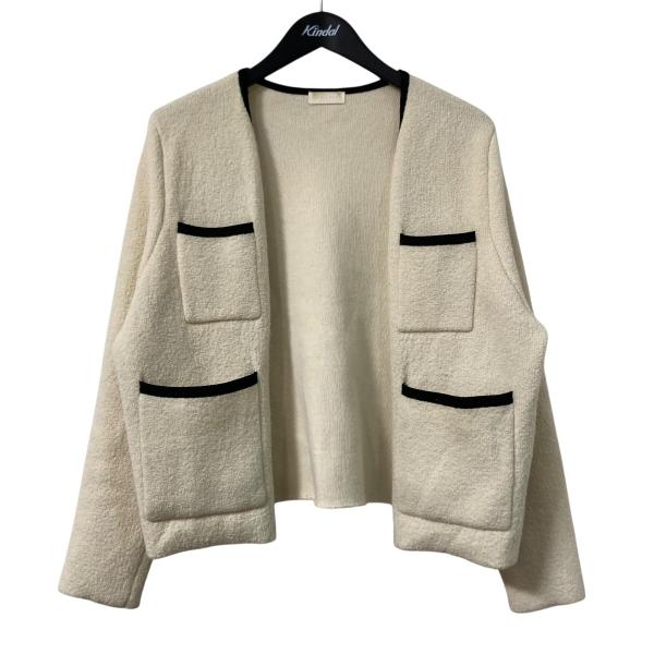 Ballsey - 【BALLSEY】24AW 11022402703 ウールナイロンブークレー フロントオープンカーディガン長袖カーディガン Ballsey（ボールジィ） 【値下げ】BALLSEY ウールナイロンブークレー