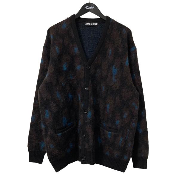 オーベルジュ AUBERGE Doobop別注 KURT Vネックカーディガン ブラウン
