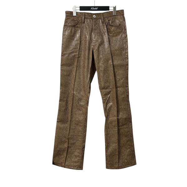 ティーモダンストリートウエア TTT MSW フェイクレザーパイソンパンツ