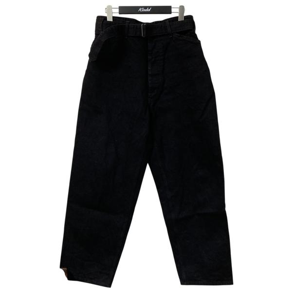 【新品】COMOLI / ブラックデニム ベルテッドパンツ　コモリ　25AW 2 comoli 25aw ベルテッドデニム BLACK size2 COMOLI(コモリ) / ブラック