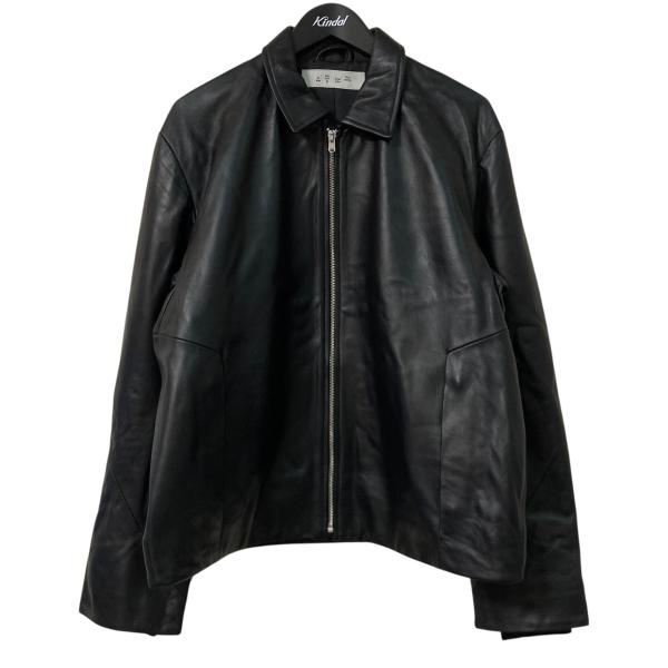 bal（バル） 【値下げ】BAL 25AW TECH LEATHER ZIP JACKET BLACK