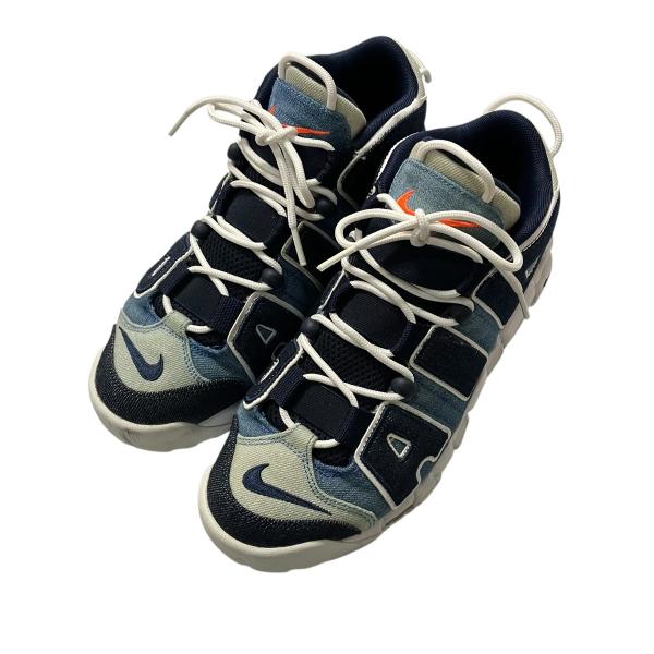 【値下げ】NIKE Air More Uptempo Denim ハイカットスニーカー CJ6125 100 ホワイト×ブルー サイズ：26.5cm