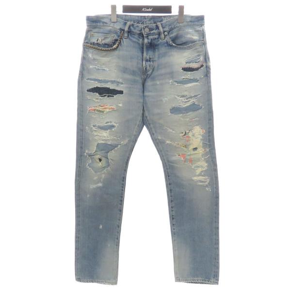 HYSTERIC GLAMOUR HPR加工 スリムストレートデニムパンツ 02183AP12 