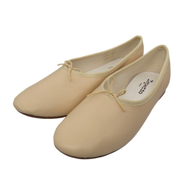 Repetto レペットMANON レザーバレエシューズ 38 ベージュパンプス kindal_8033000841641