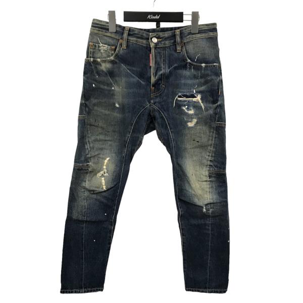 ディースクエアード DSQUARED2 ダメージ加工バイカーデニムパンツ 