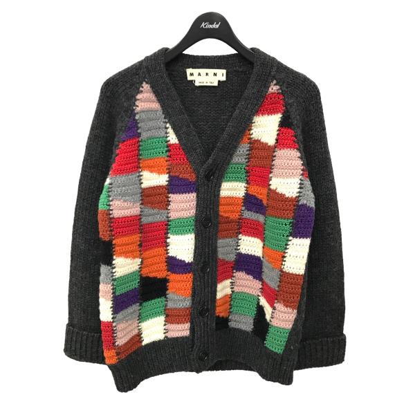 マルニ MARNI 21AW Patchwork V-Neck Cardigan マルチコンビニット  