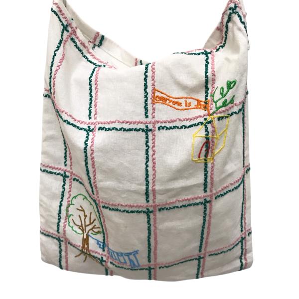 osakentaro ショルダーバッグ オサケンタロウ osakentaro cross-stitch embroidery bag ショルダー