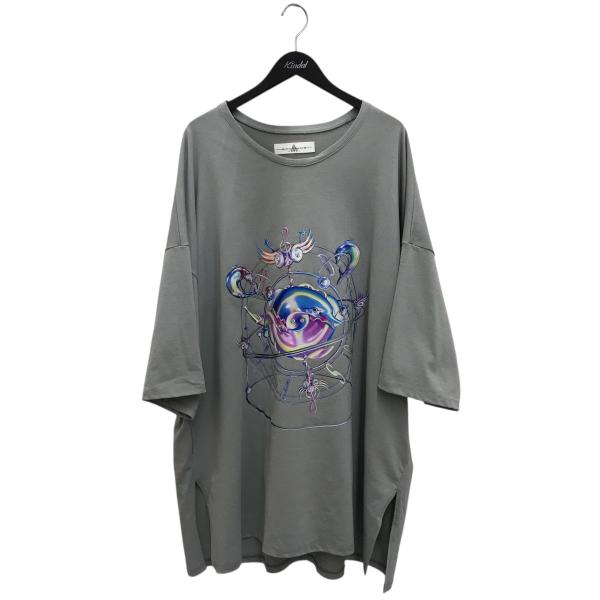 BALMUNG 【値下げ】BALMUNG プリントビッグTシャツ スカイブルー