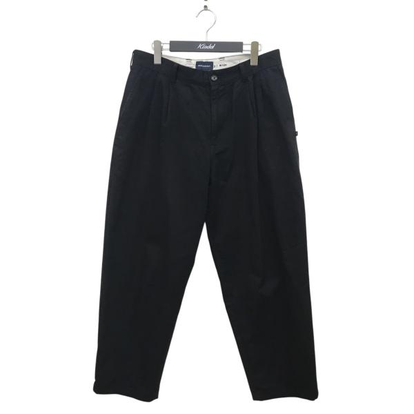 DESCENDANT ディセンダント 黒 M DC6 Wideスラックス パンツ DESCENDANT ディセンダント DESCENDANT DC-3 TWILL TROUSERS ワーク