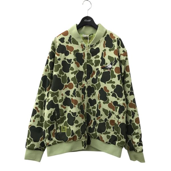 staple（ステイプル） カモフラージュ柄 MA-1ジャケット グリーン