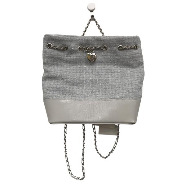 【美品】The Barnnet ザ・バーネット リュック ザ バーネット The Barnnet Mint Tweed Drawstring Chain Backpack