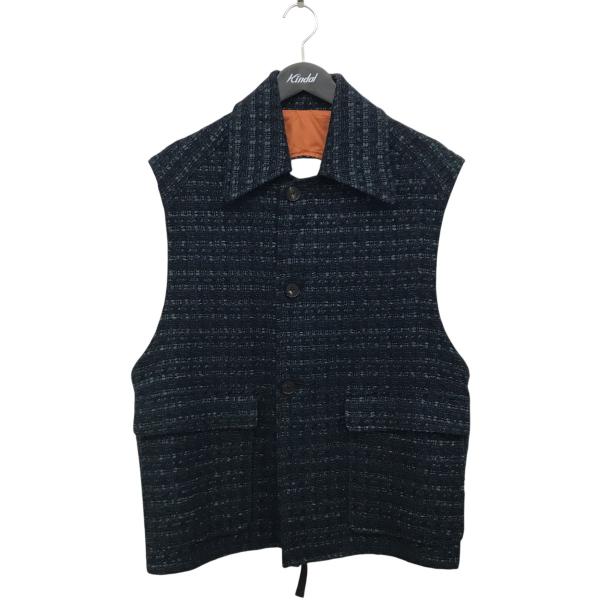 SUBLATIONS GLITTERY TWEED HELI CREW ベスト 値下げ】SUBLATIONS GLITTERY TWEED HELI-CREW VEST ．07 ベスト