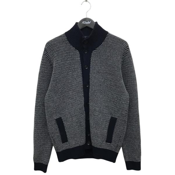 ZANONE（ザノーネ） ニットカーディガン グレー×ネイビー サイズ：48