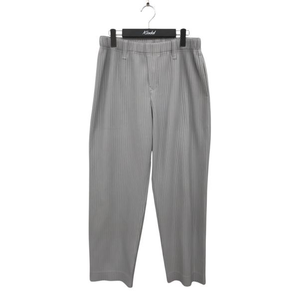 オムプリッセイッセイミヤケ　ワイドパンツ　ライトグレー　サイズ2 HOMME PLISSE ISSEY MIYAKE 【値下げ】HOMME パンツ HP55JF150 ライト