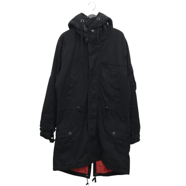 DIESEL ブラック モッズコート XXS DIESEL（ディーゼル） モッズコート ブラック サイズ：L