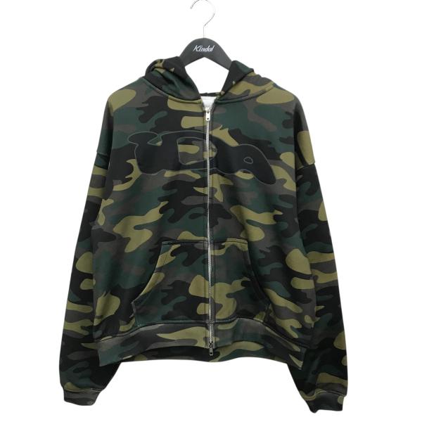 IDA sply ダブルジップ パーカー 迷彩 xs アイディーエー サプライ IDA sply カモフラージュ柄 ジップパーカー