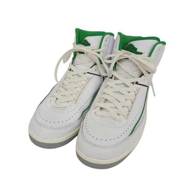 ナイキ NIKE AIR JORDAN 2 RETRO ハイカットスニーカー DR8884-103 ホワイト×グリーン サイズ：28.0cm