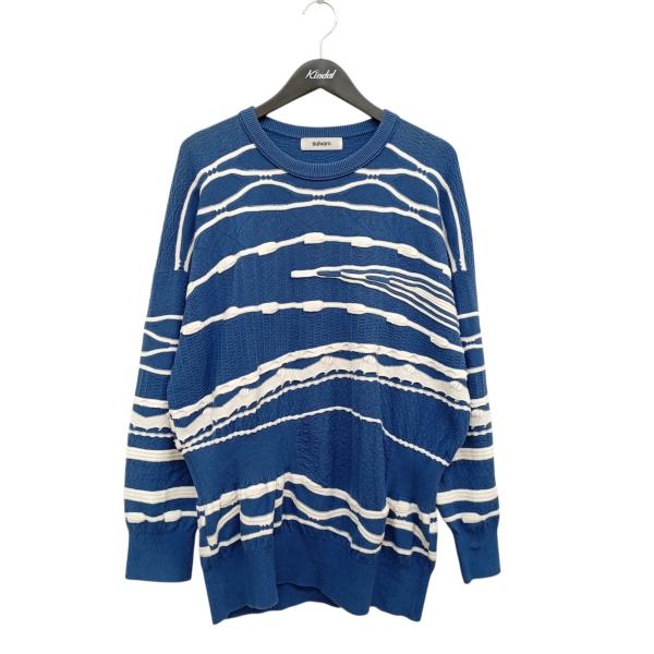 sulvam（サルバム） sulvam Bicolor knit セーター SP-K10-890 ブルー