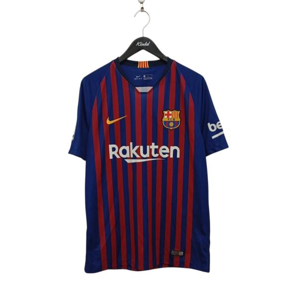 希少　美品　NIKE ナイキ　FCバルセロナ　ユニフォーム　メッシ　XL相当 NIKE（ナイキ） NIKE FCバルセロナ 18 19 ユニフォーム ホーム 半袖
