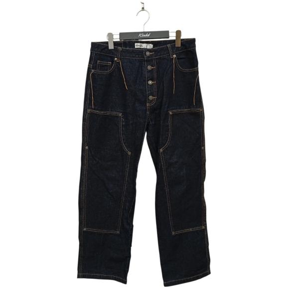 HIGH ROCK キルティング ダブルニーデニムパンツ ハイゲート HIGH-GATE ダブルニー デニムパンツ 22HG-SS12 インディゴ