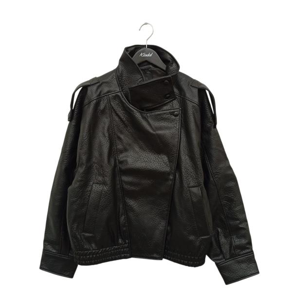ZARA（ザラ） フェイクレザージャケット ブラック サイズ：34