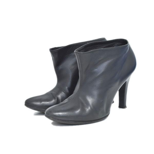 10月1日値下 Balenciaga レザーヒールブーツ ブラック サイズ 36 1 2 堀江店 ブランド古着カインドオル 通販 Yahoo ショッピング